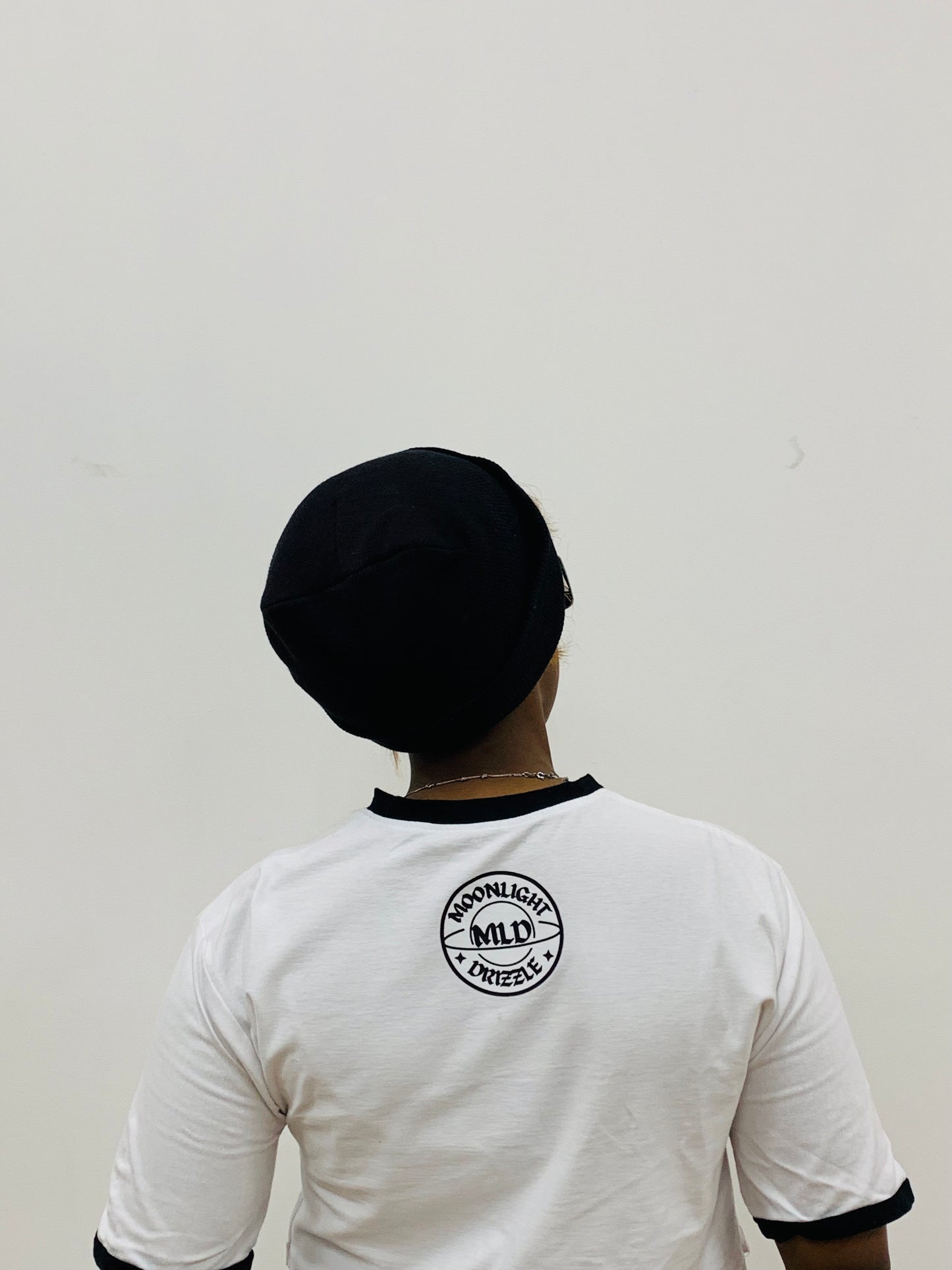 Crop top ringer tees(white)