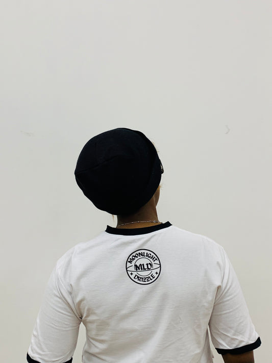 Crop top ringer tees(white)